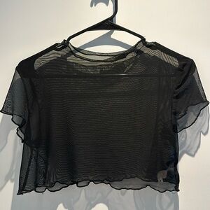 Sheer Black Crop Top